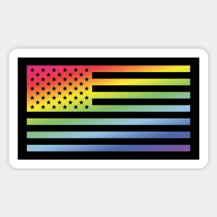 Stars And Stripes / Rainbow Flag (America) Magnet